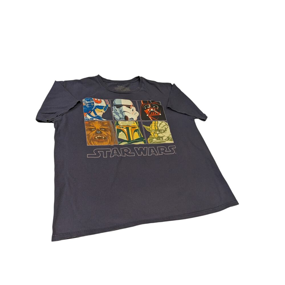 Star Wars Disney Mens 2XL T Shirt Sci Fi Graphic Darth Vader Yoda Chewbacca Boba - Picture 9 of 12